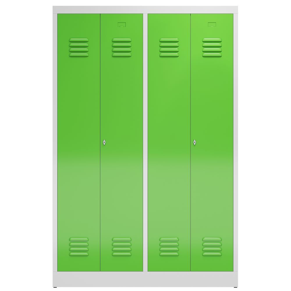 Produktbild ClassiX Garderobenschrank, 4 Abteile, je 2 mittig schließend, 1800 x 1185 x 500  bild 2