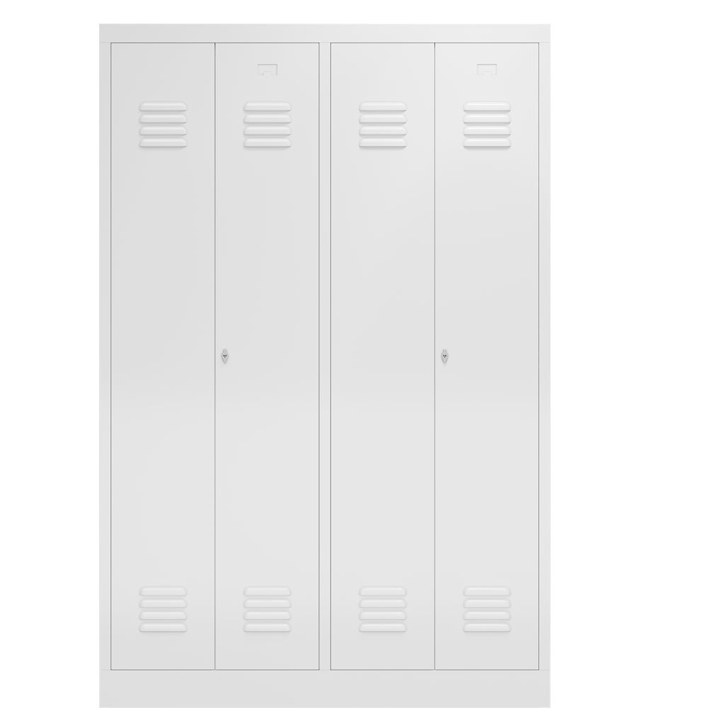 Produktbild ClassiX Garderobenschrank, 4 Abteile, je 2 mittig schließend, 1800 x 1185 x 500  bild 2
