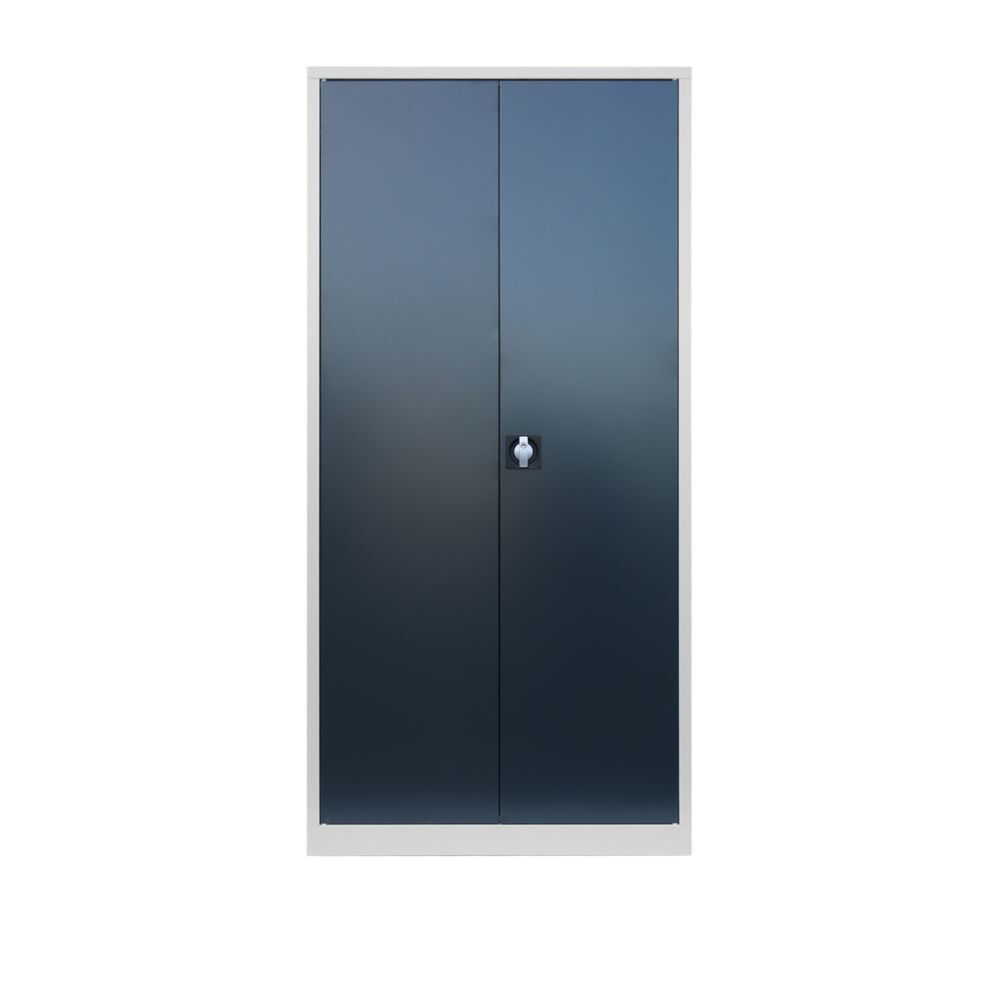 Produktbild Lüllmann ClassiX Mehrzweck Flügeltürenschrank 1945 x 920 x 420 mm lichtgrau nanthrazitgra