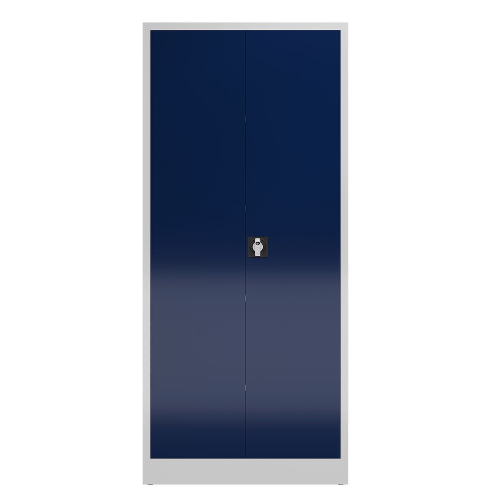 Produktbild Lüllmann ClassiX Mehrzweck Flügeltürenschrank lichtgrau enzianblau
