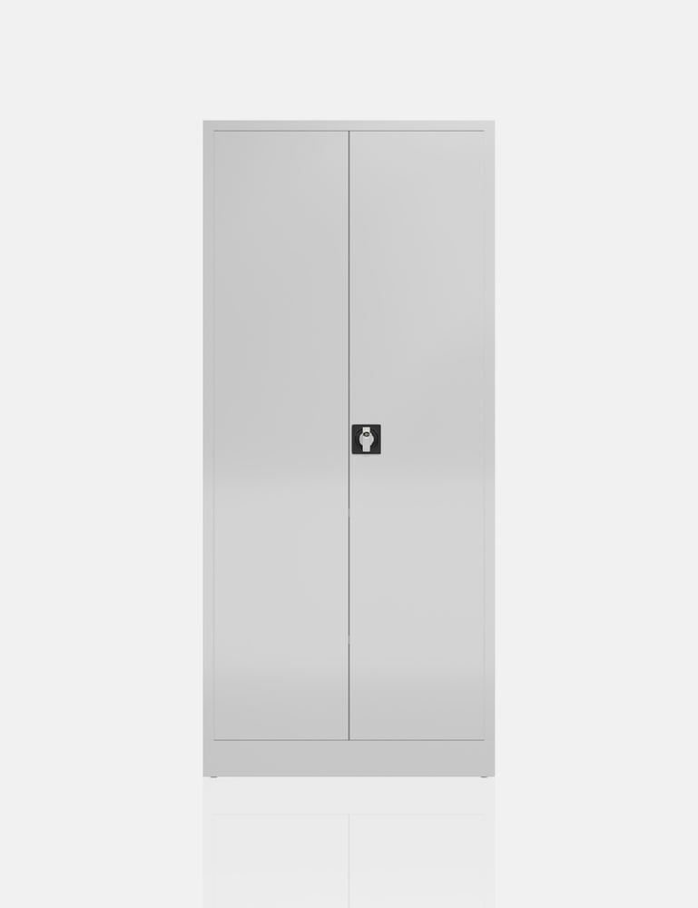 Produktbild ClassiX Mehrzweck Flügeltürenschrank, 1800 x 800 x 380 mm, lichtgrau bild 3