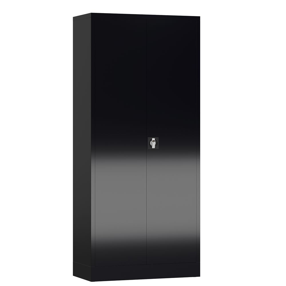 Produktbild Lüllmann ClassiX Mehrzweck Flügeltürenschrank 1800 x 800 x 380 mm tiefschwarz