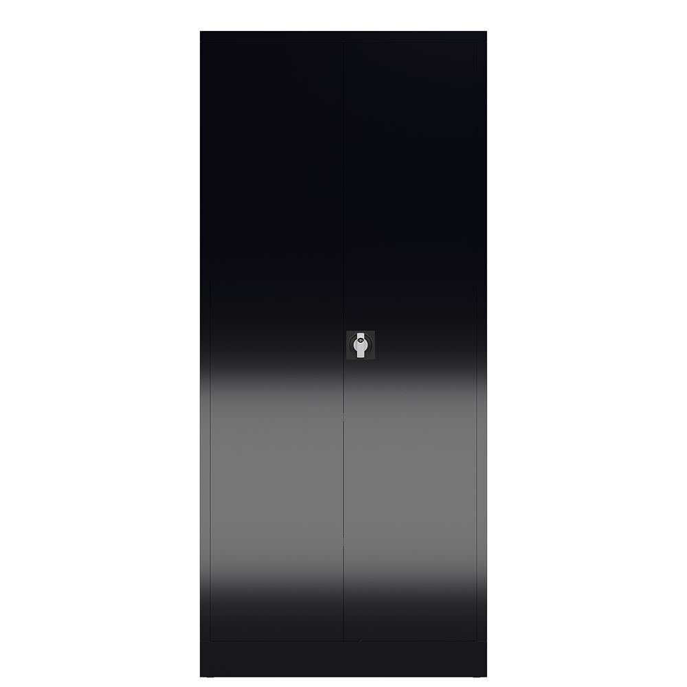 Produktbild ClassiX Mehrzweck Flügeltürenschrank, 1800 x 800 x 380 mm, tiefschwarz bild 2
