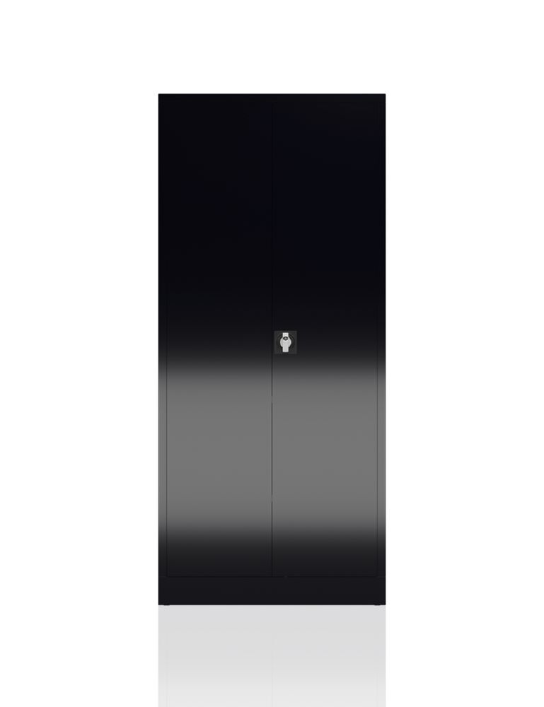 Produktbild ClassiX Mehrzweck Flügeltürenschrank, 1800 x 800 x 380 mm, tiefschwarz bild 3
