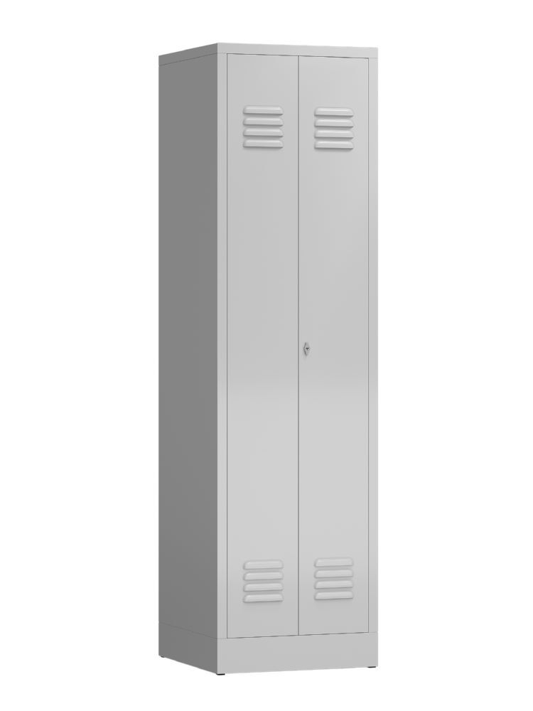 Produktbild Lüllmann ClassiX Mehrzweckspind Flügeltürenschrank 2 Abteile B 500 mm lichtgrau