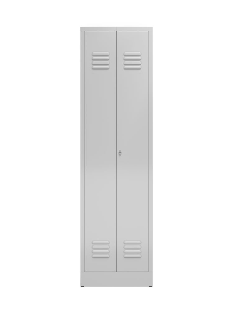 Produktbild ClassiX Mehrzweckspind, 2 Abteile, 1800 x 500 x 500 mm, lichtgrau bild 2