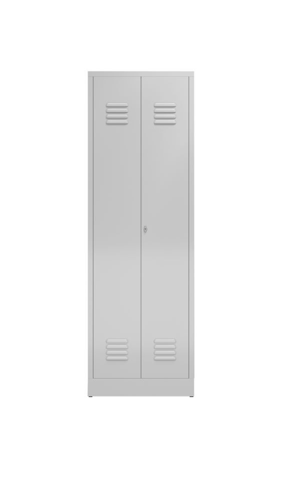 Produktbild ClassiX Mehrzweckspind, 2 Abteile, 1800 x 590 x 500 mm, lichtgrau bild 2