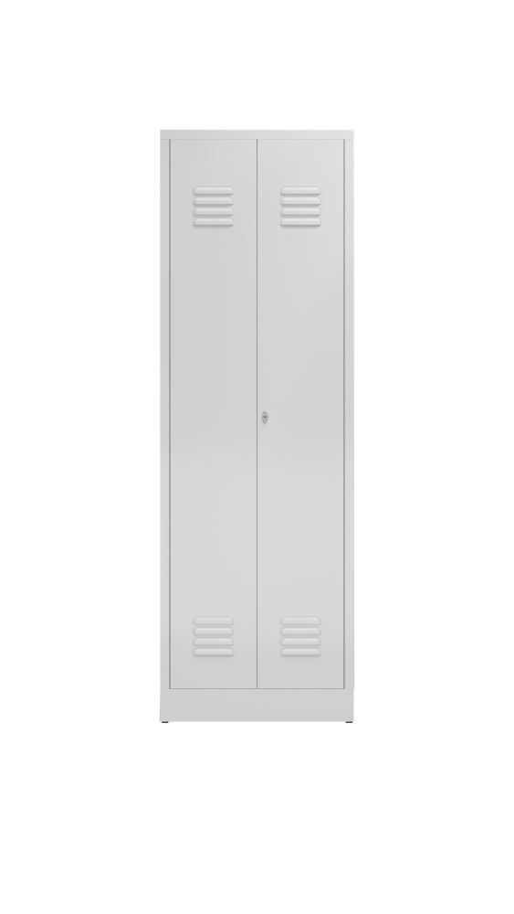 Produktbild ClassiX Mehrzweckspind, 2 Abteile, 1800 x 590 x 500 mm, signalweiß bild 2