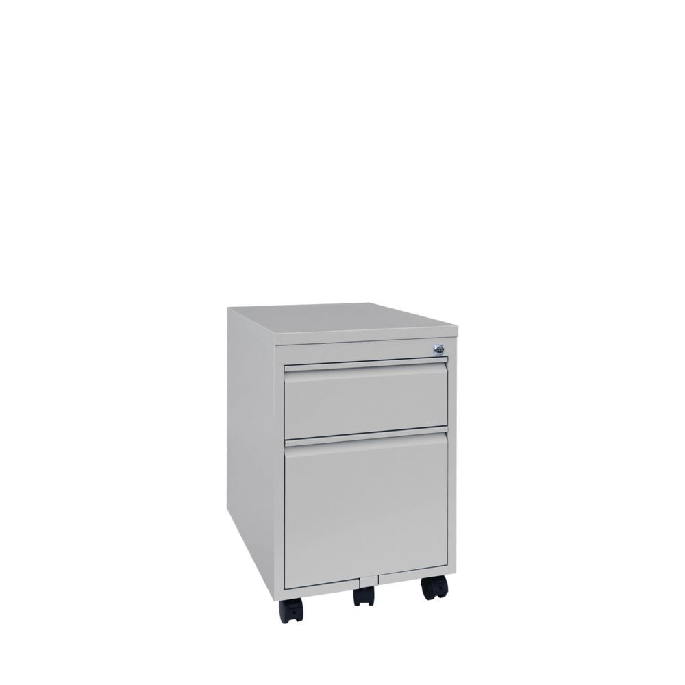 Produktbild ClassiX Rollcontainer, Frontgriffleiste, 2 Schubladen, 626 x 400 x 590 mm, licht bild 2