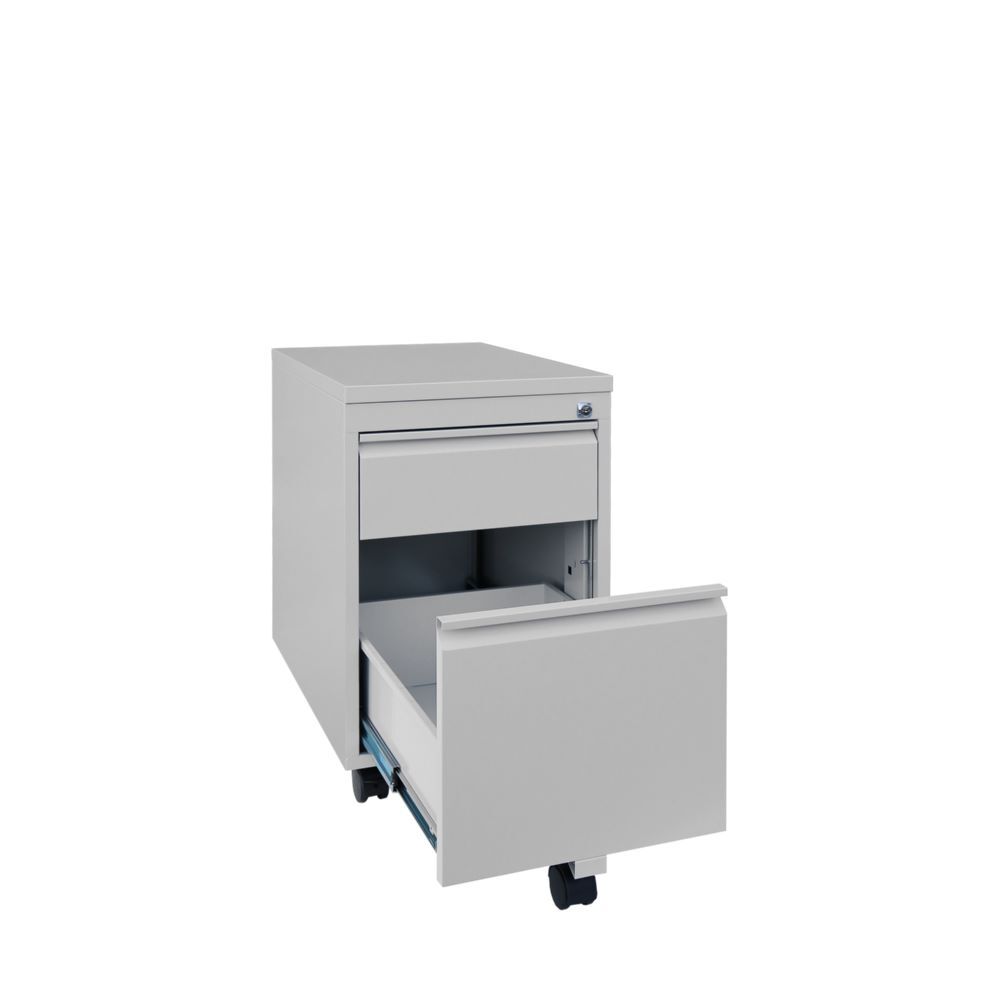 Produktbild ClassiX Rollcontainer, Frontgriffleiste, 2 Schubladen, 626 x 400 x 590 mm, licht bild 3