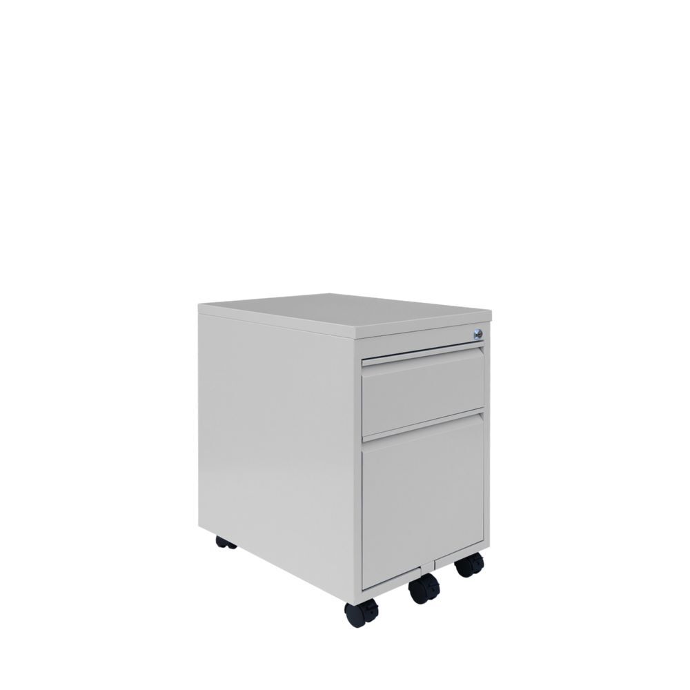 Produktbild ClassiX Rollcontainer, Frontgriffleiste, 2 Schubladen, 626 x 400 x 590 mm, licht bild 4