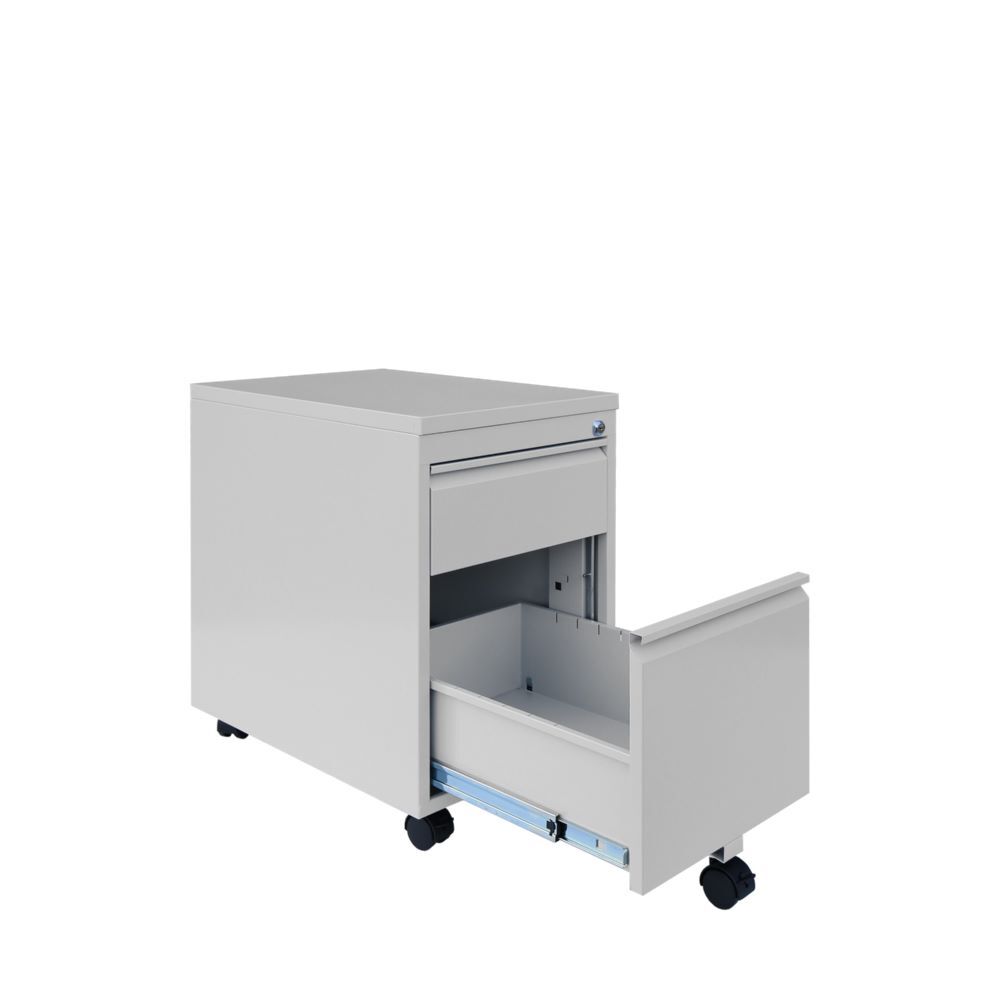 Produktbild ClassiX Rollcontainer, Frontgriffleiste, 2 Schubladen, 626 x 400 x 590 mm, licht bild 5