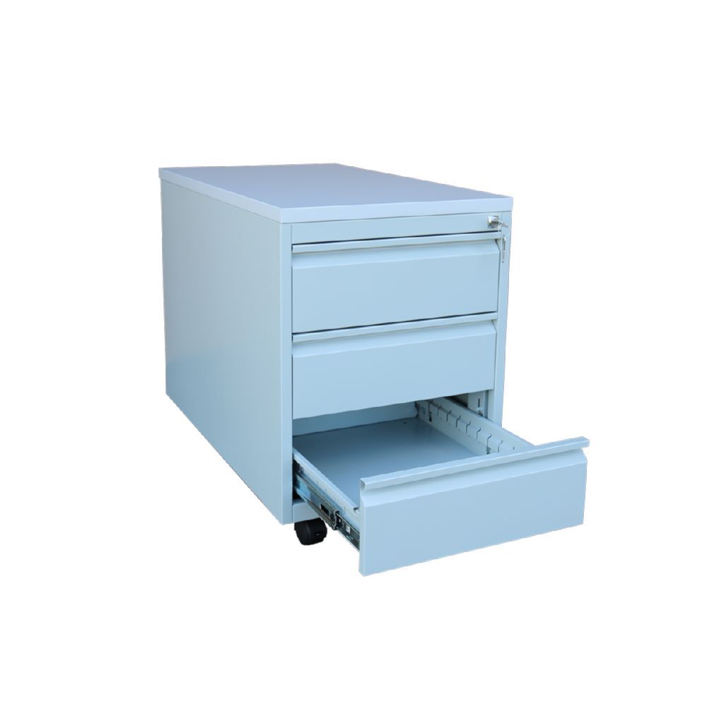 Produktbild ClassiX Rollcontainer, Frontgriffleiste, 3 Schubladen, 626 x 450 x 590 mm, licht bild 2