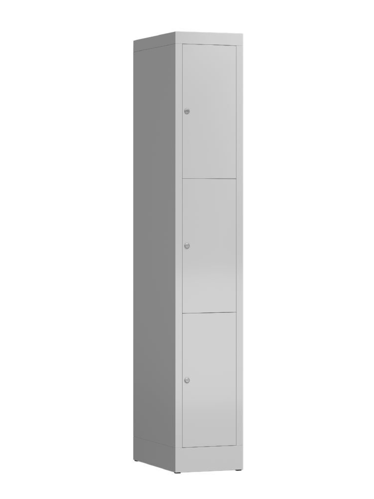 Produktbild Lüllmann ClassiX Schließfachschrank Fächerschrank 1 Abteil 3 Fächer lichtgrau