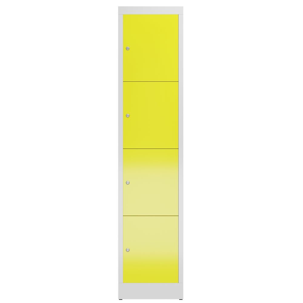 Produktbild ClassiX Schließfachschrank, 1 Abteil, 4 Fächer, 1800 x 415 x 500 mm, lichtgrau/z bild 2
