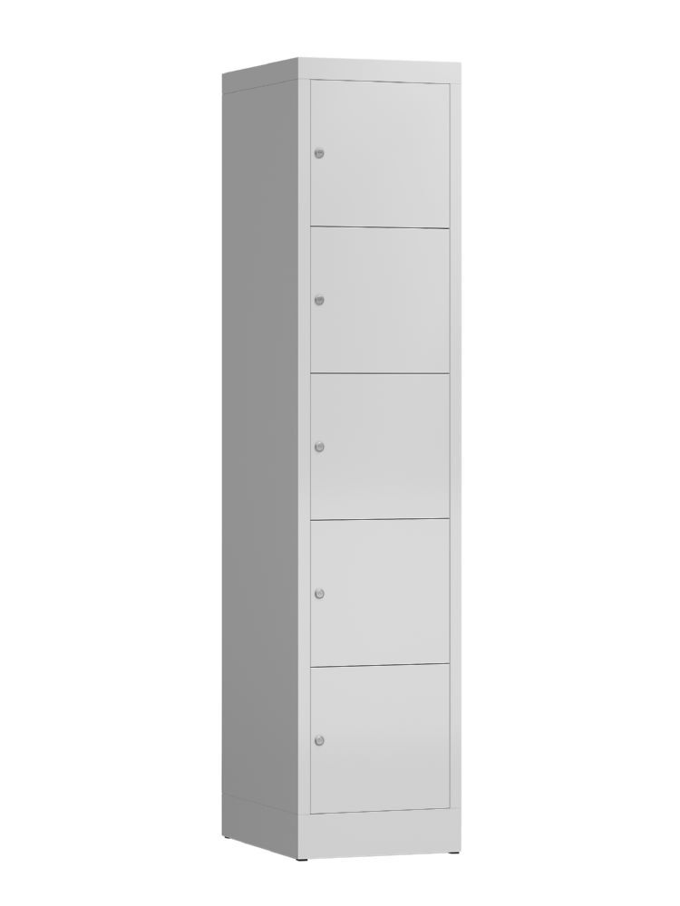 Produktbild Lüllmann ClassiX Schließfachschrank Fächerschrank 1 Abteil 5 Fächer signalweiß