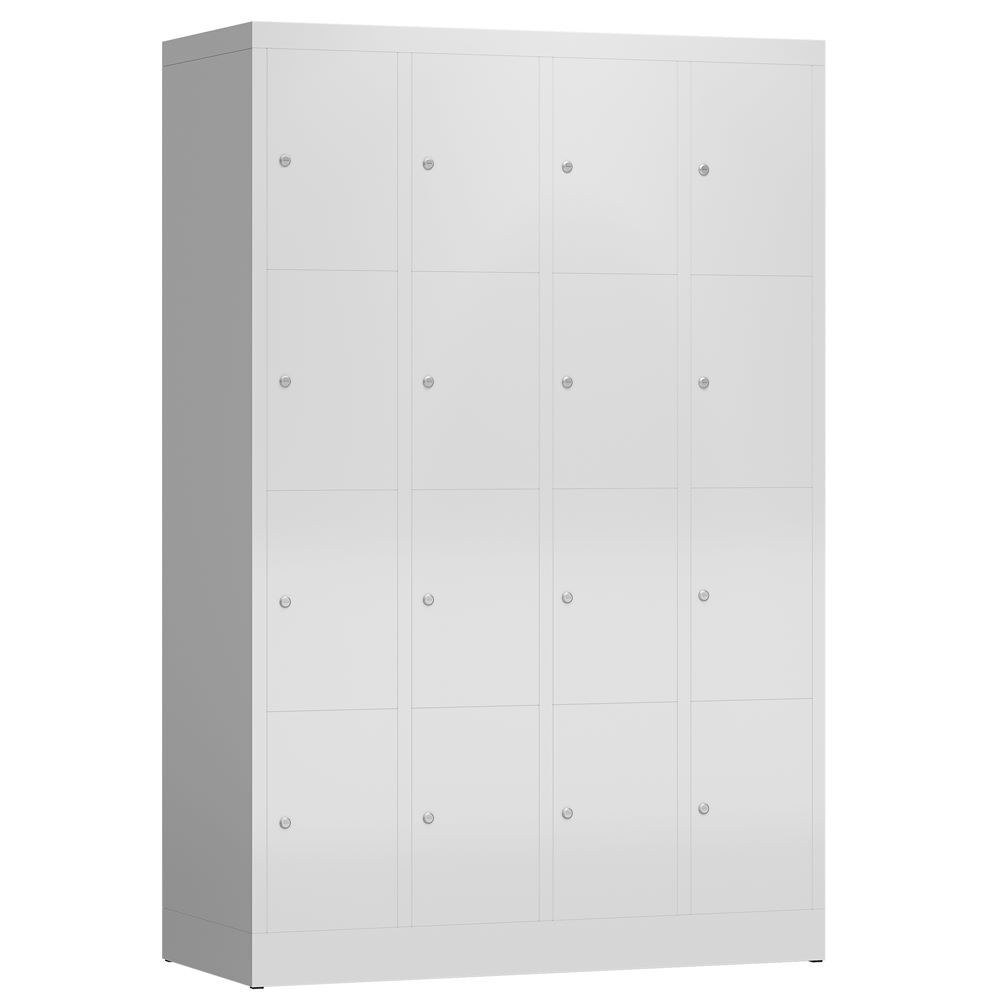 Produktbild Lüllmann ClassiX Schließfachschrank Fächerschrank 4 Abteile 4 Fächer lichtgrau