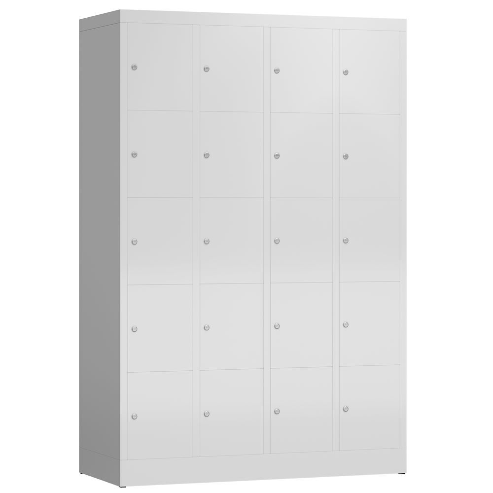 Produktbild Lüllmann ClassiX Schließfachschrank Fächerschrank 4 Abteile 5 Fächer lichtgrau