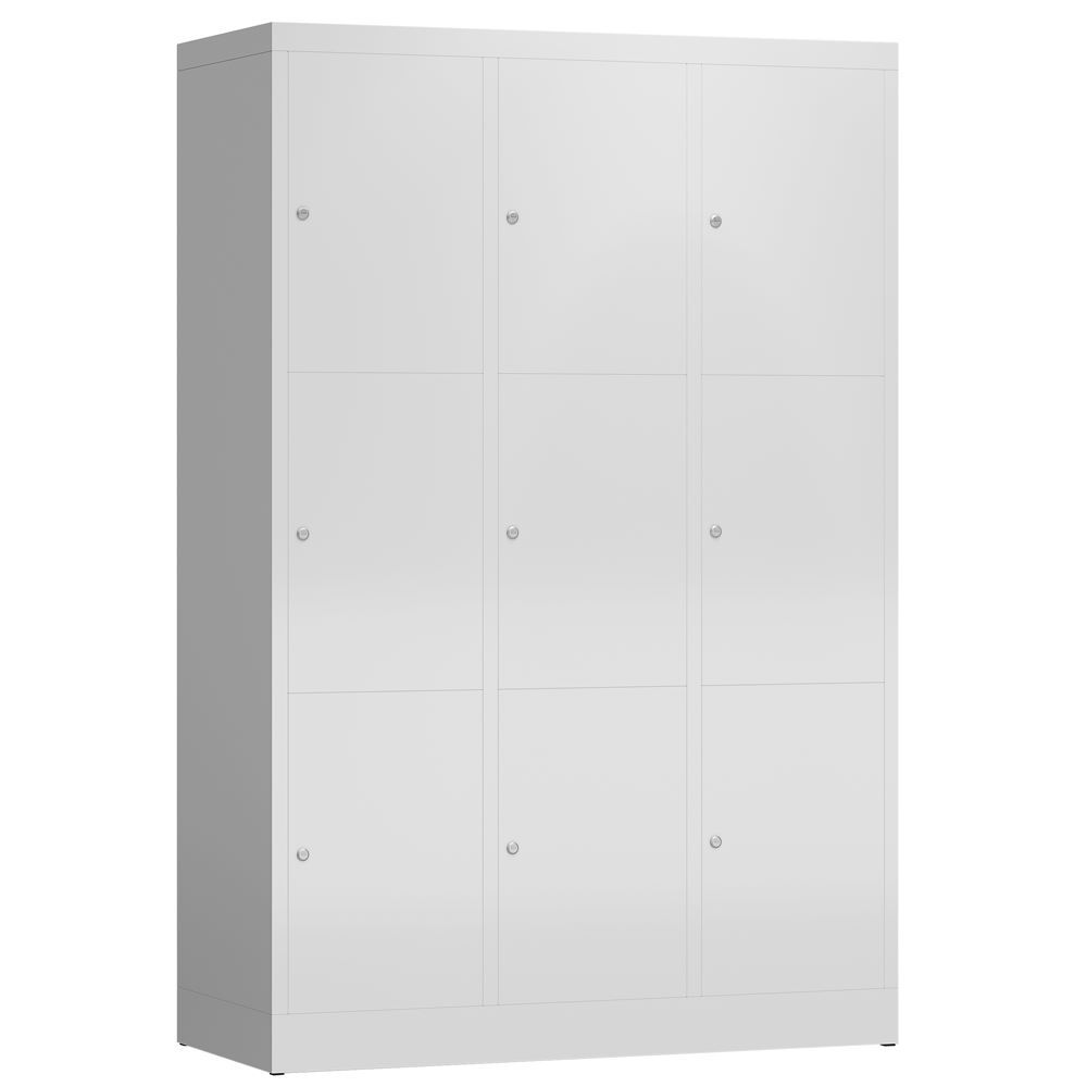 Produktbild Lüllmann ClassiX Schließfachschrank Fächerschrank 3 Abteile 3 Fächer 1800 mm lichtgrau