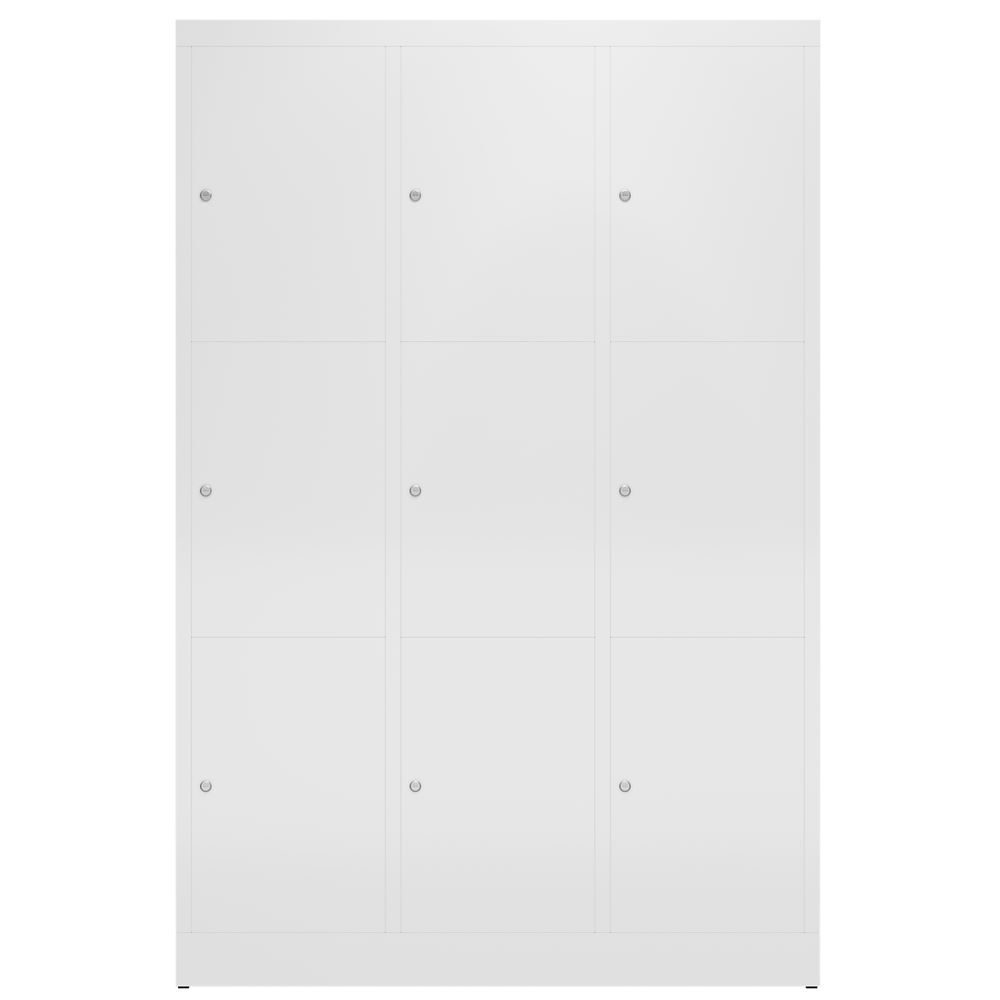 Produktbild ClassiX Schließfachschrank, 3 Abteile à 3 Fächer, 1800 x 1185 x 500 mm, signalwe bild 2