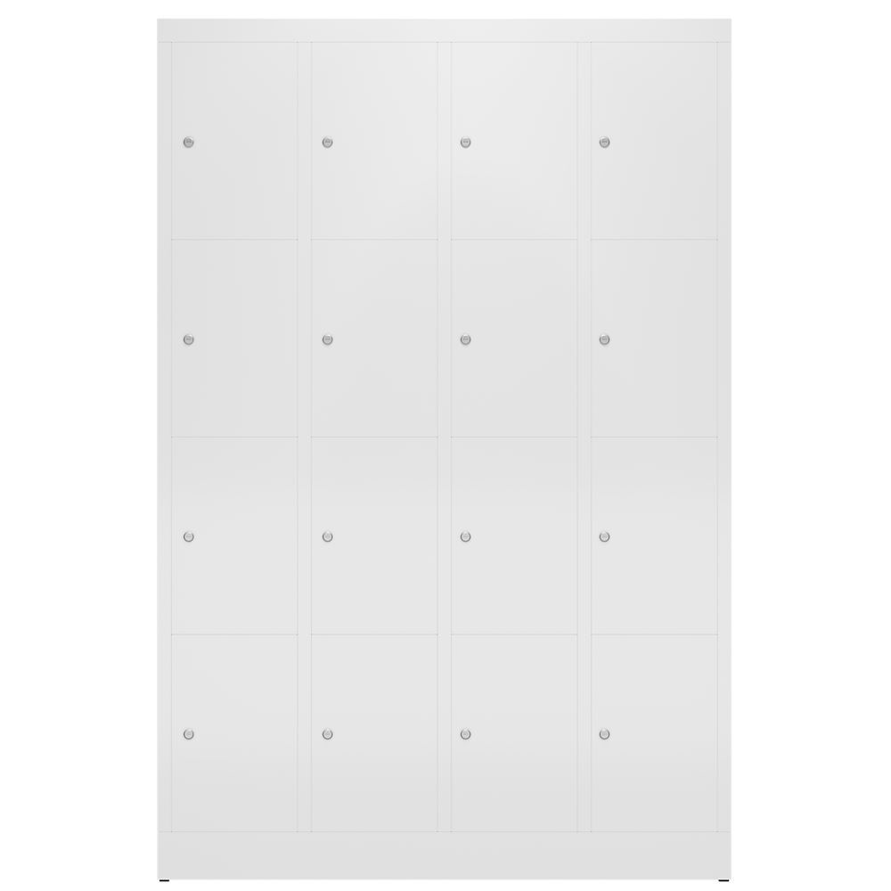Produktbild ClassiX Schließfachschrank, 4 Abteile à 4 Fächer, 1800 x 1185 x 500 mm, signalwe bild 2