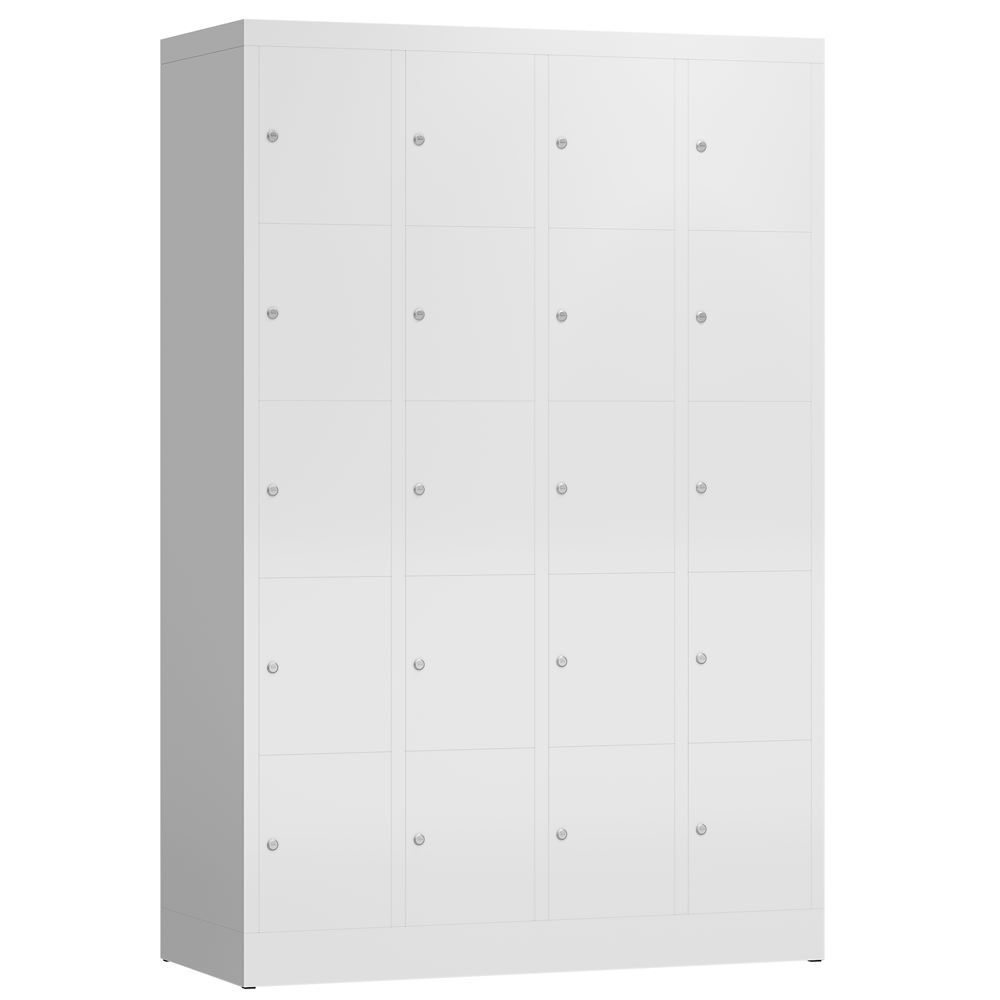Produktbild Lüllmann ClassiX Schließfachschrank Fächerschrank 4 Abteile 5 Fächer signalweiß