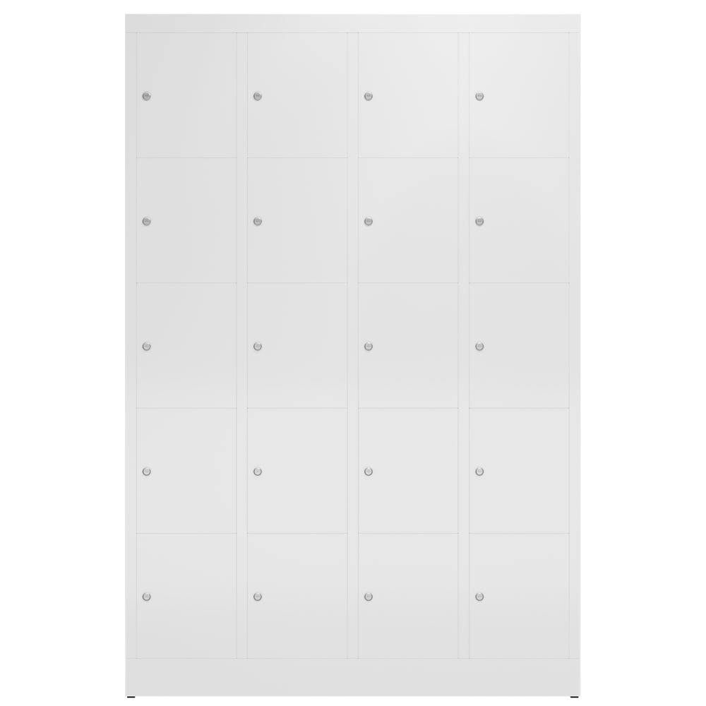 Produktbild ClassiX Schließfachschrank, 4 Abteile à 5 Fächer, 1800 x 1185 x 500 mm, signalwe bild 2