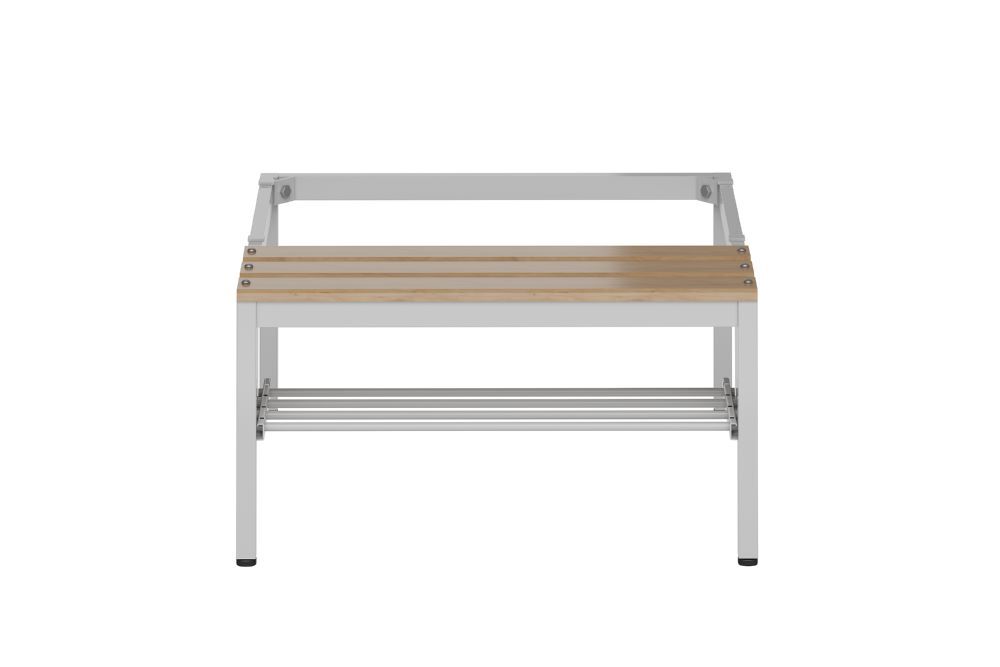 Produktbild ClassiX Sitzbankuntergestell mit Schuhrost, Sitzauflagen buche, 420 x 800 x 800  bild 2