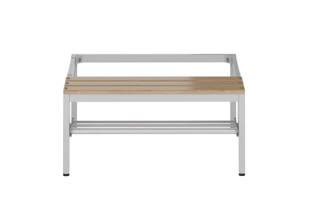 Produktbild ClassiX Sitzbankuntergestell mit Schuhrost, Sitzauflagen buche, 420 x 870 x 800  bild 2