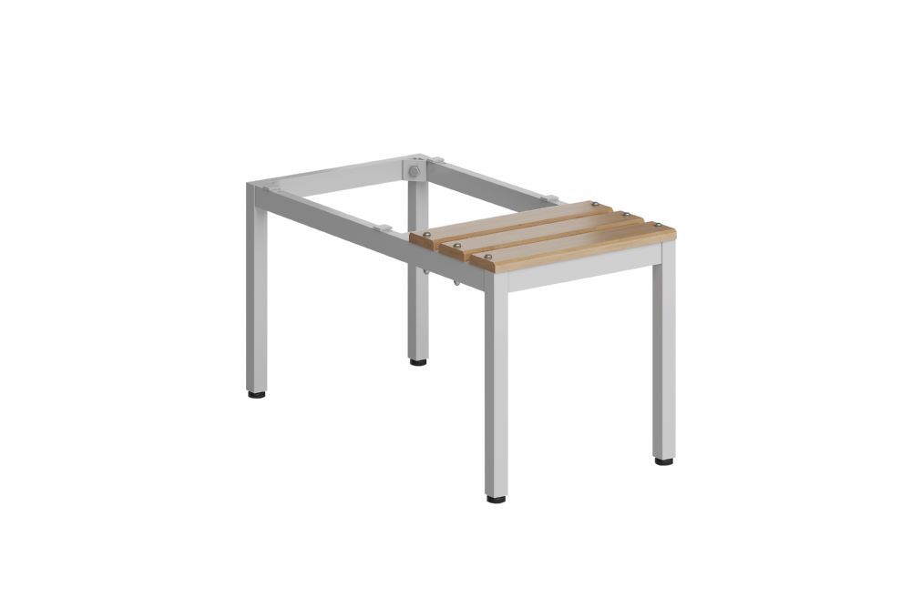Produktbild Lüllmann ClassiX Sitzbankuntergestell Sitzauflagen buche 420 x 415 x 800 mm lichtgrau