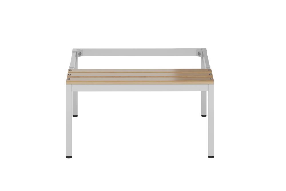 Produktbild Lüllmann ClassiX Sitzbankuntergestell Sitzauflagen buche 420 x 800 x 800 mm lichtgrau