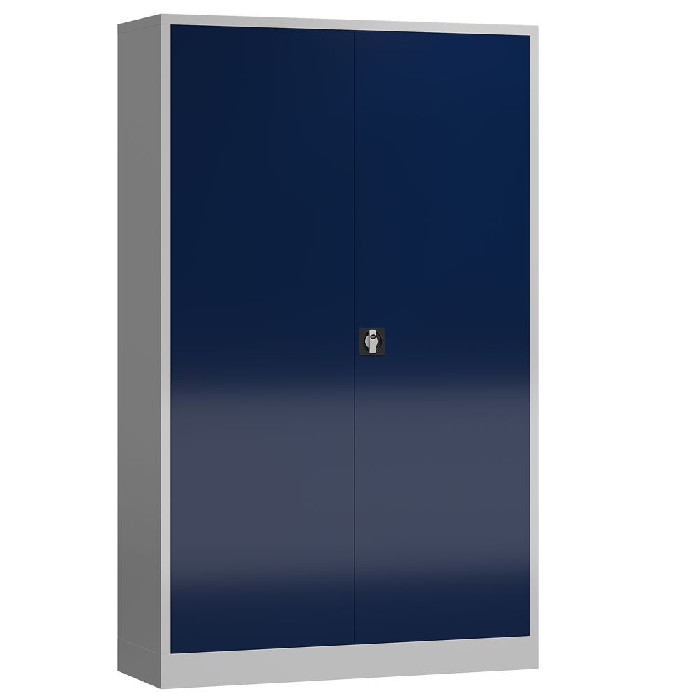 Produktbild Lüllmann ClassiX XXL Flügeltürenschrank 1945 x 1200 x 600 mm lichtgrau enzianblau