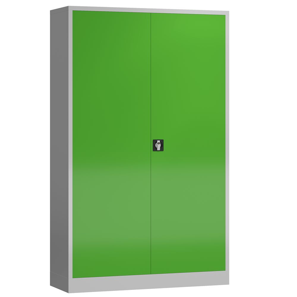 Produktbild Lüllmann ClassiX XXL Flügeltürenschrank 1945 x 1200 x 600 mm lichtgrau gelbgrün