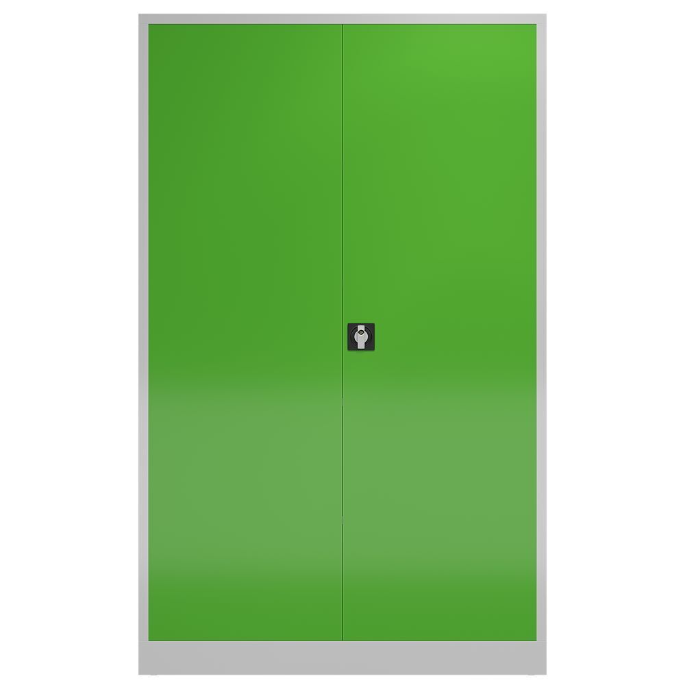Produktbild ClassiX XXL Flügeltürenschrank, 1945 x 1200 x 600 mm, lichtgrau/gelbgrün bild 3