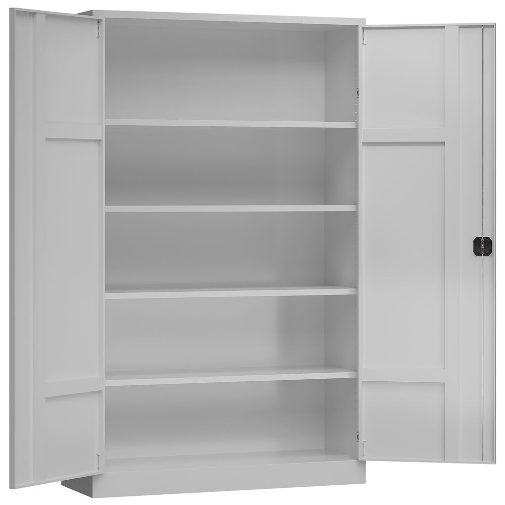 Produktbild ClassiX XXL Flügeltürenschrank, 1945 x 1200 x 600 mm, lichtgrau bild 2