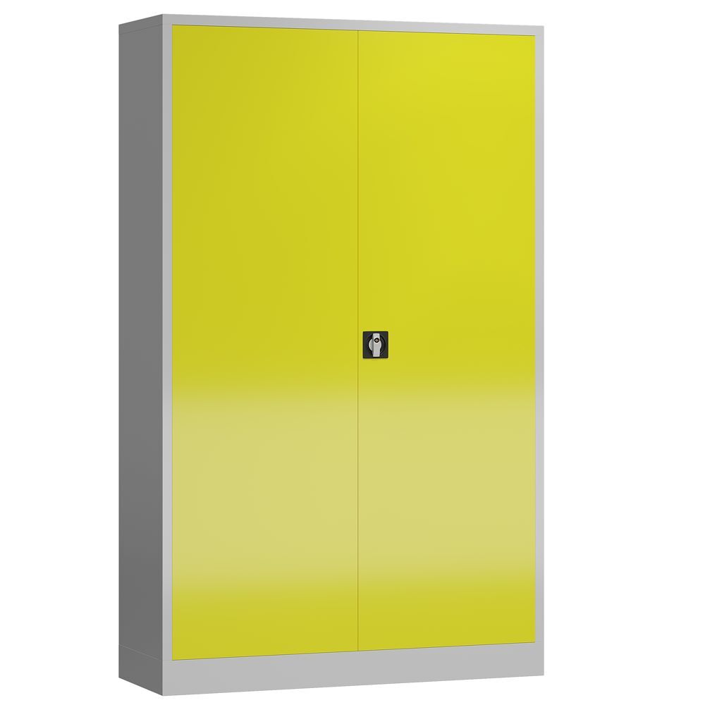 Produktbild Lüllmann ClassiX XXL Flügeltürenschrank 1945 x 1200 x 600 mm lichtgrau zinkgelb
