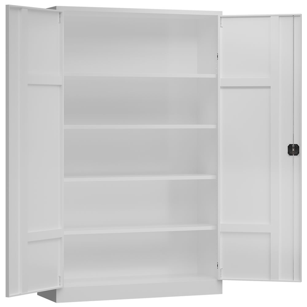 Produktbild ClassiX XXL Flügeltürenschrank, 1945 x 1200 x 600 mm, signalweiß bild 2