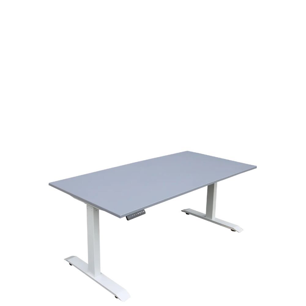 Produktbild Lüllmann Elektrisch höhenverstellbarer Schreibtisch 600-1250 x 1800 x 800 mm grau
