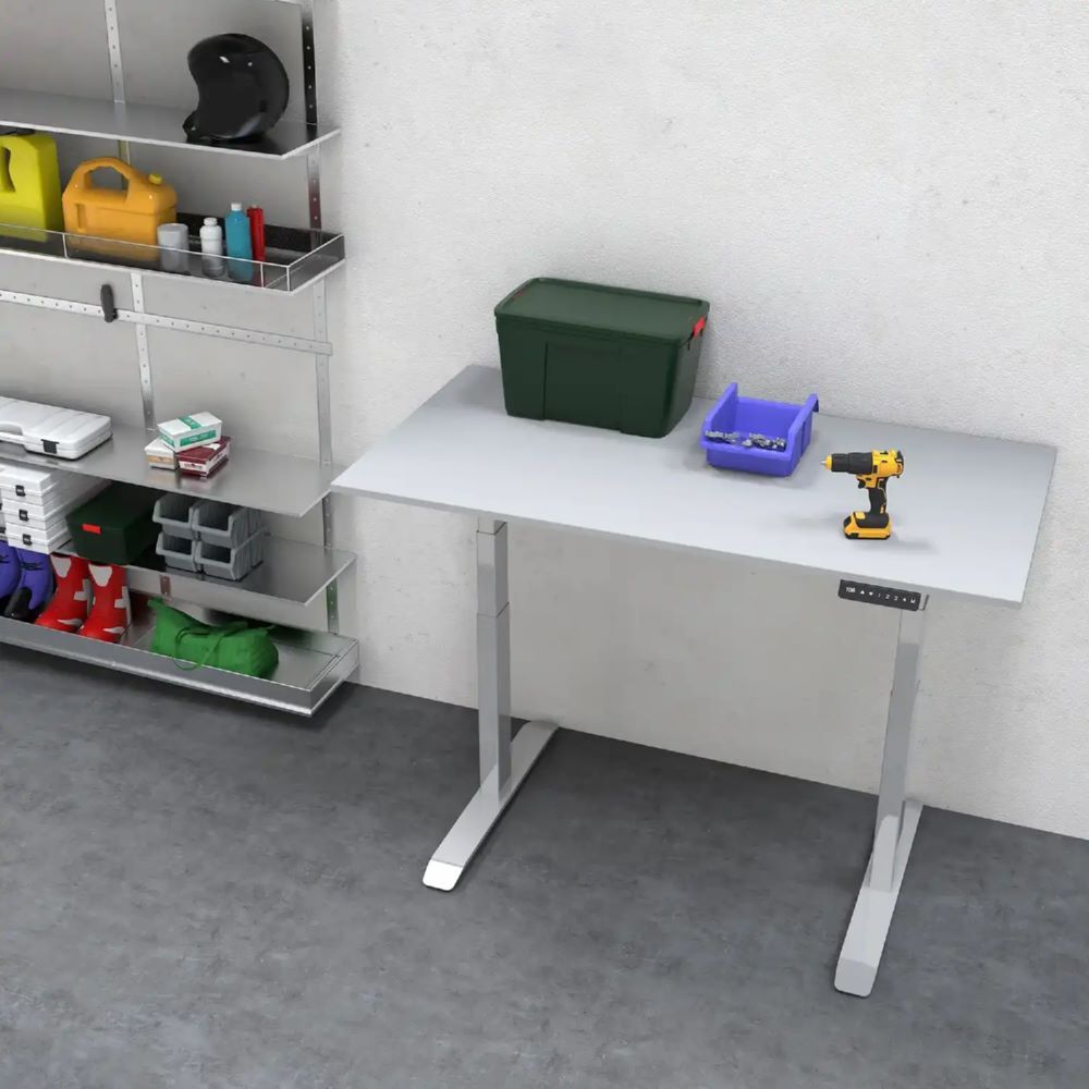 Produktbild Elektrisch höhenverstellbarer Schreibtisch, 600-1250 x 2000 x 800 mm, grau bild 6