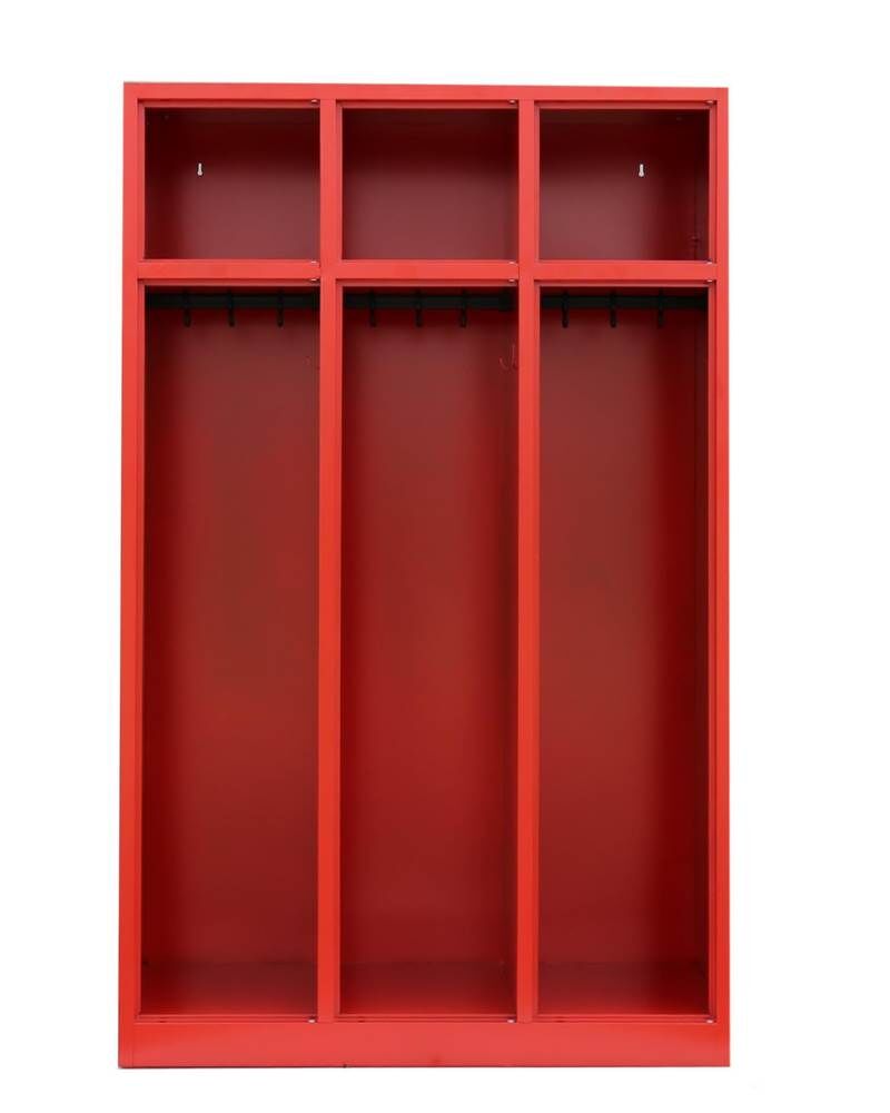 Lüllmann Feuerwehrschrank 3 Abteile 1800 x 885 x 500 mm in feuerrot Produktbild Lüllmann Feuerwehrschrank 3 Abteile 1800 x 885 x 500 mm in feuerrot
