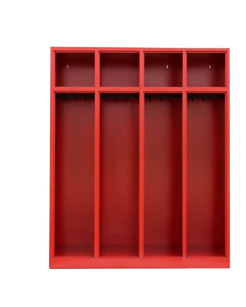 Lüllmann Feuerwehrschrank 4 Abteile 1800 x 1170 x 500 mm in feuerrot Produktbild Lüllmann Feuerwehrschrank 4 Abteile 1800 x 1170 x 500 mm in feuerrot