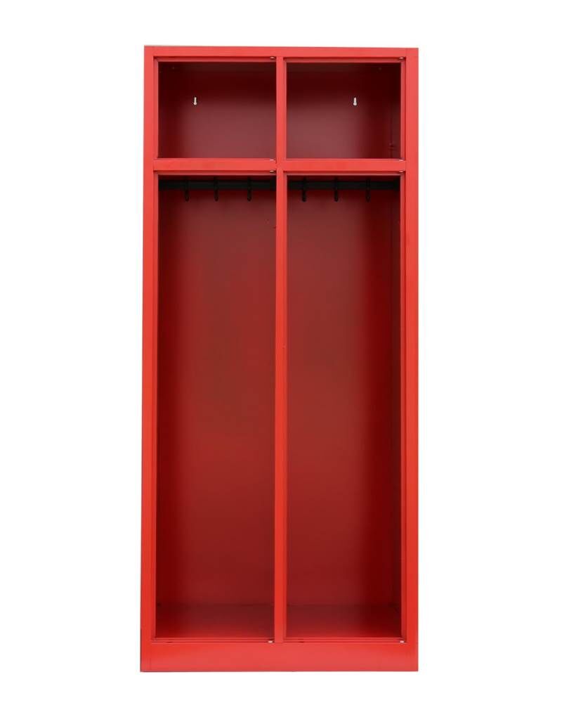 Lüllmann Feuerwehrschrank 2 Abteile 1800 x 800 x 500 mm RAL 3000 Feuerrot Produktbild Lüllmann Feuerwehrschrank 2 Abteile 1800 x 800 x 500 mm RAL 3000 Feuerrot