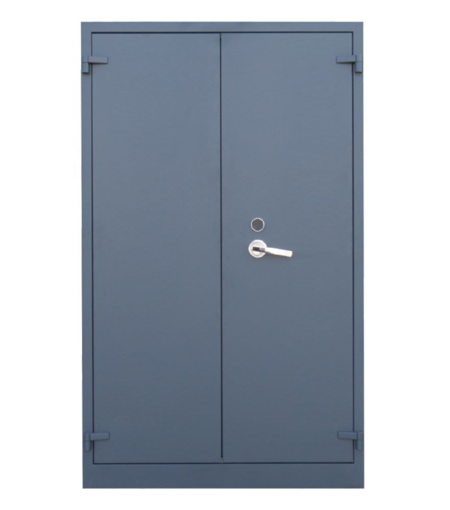 Lüllmann Flügeltürenschrank feuergeschützt 5 OH 1950 x 1200 x 550 mm anthrazit Produktbild Lüllmann Flügeltürenschrank feuergeschützt 5 OH 1950 x 1200 x 550 mm anthrazit
