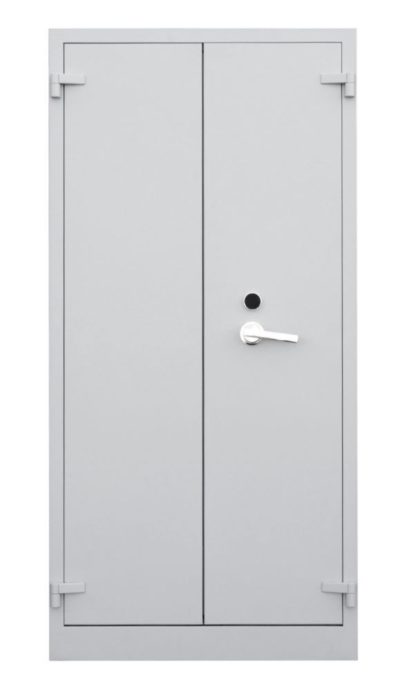 Lüllmann Flügeltürenschrank feuergeschützt 5 OH 1950 x 950 x 550 mm lichtgrau Produktbild Lüllmann Flügeltürenschrank feuergeschützt 5 OH 1950 x 950 x 550 mm lichtgrau