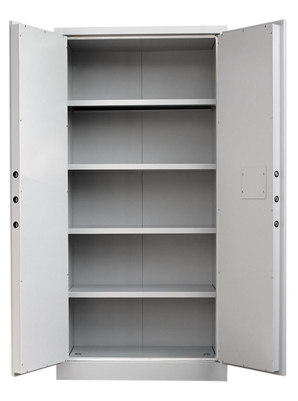Lüllmann Flügeltürenschrank feuergeschützt 5 OH 1950 x 950 x 550 mm lichtgrau Produktbild Lüllmann Flügeltürenschrank feuergeschützt 5 OH 1950 x 950 x 550 mm lichtgrau bild 2