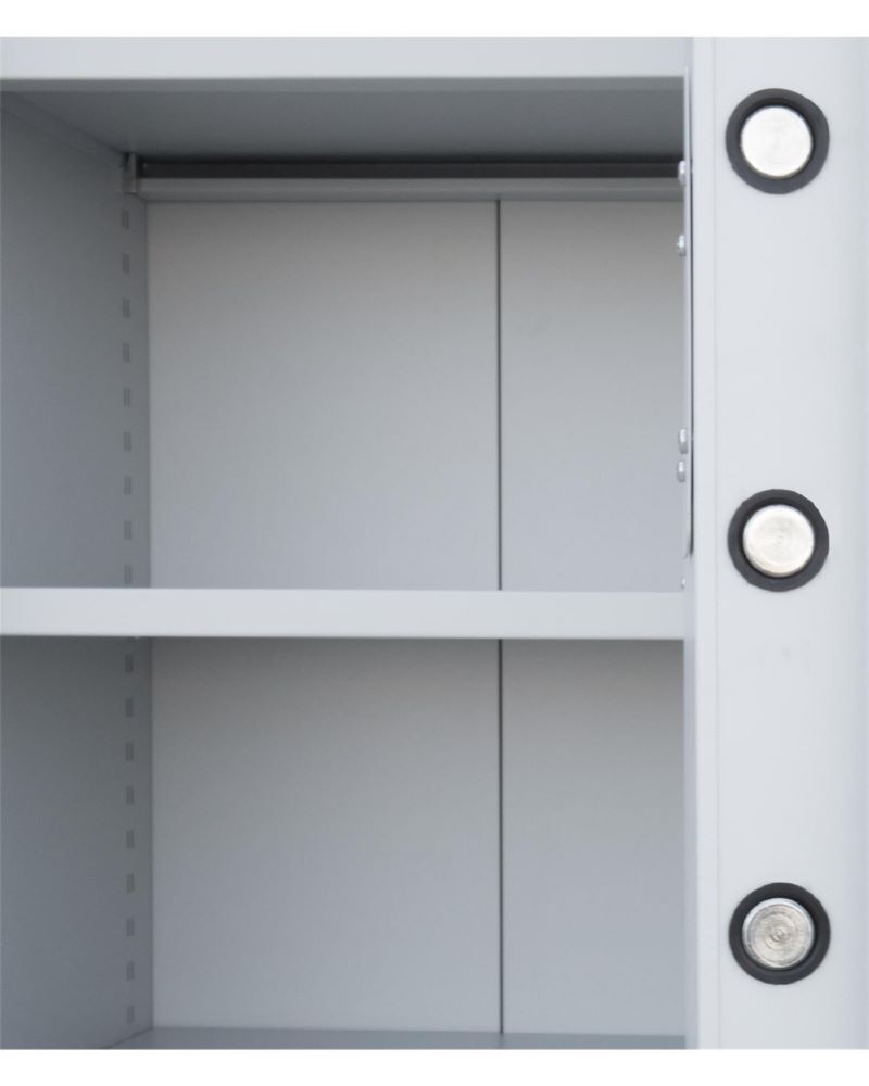 Lüllmann Flügeltürenschrank feuergeschützt 5 OH 1950 x 950 x 550 mm lichtgrau Produktbild Lüllmann Flügeltürenschrank feuergeschützt 5 OH 1950 x 950 x 550 mm lichtgrau bild 3