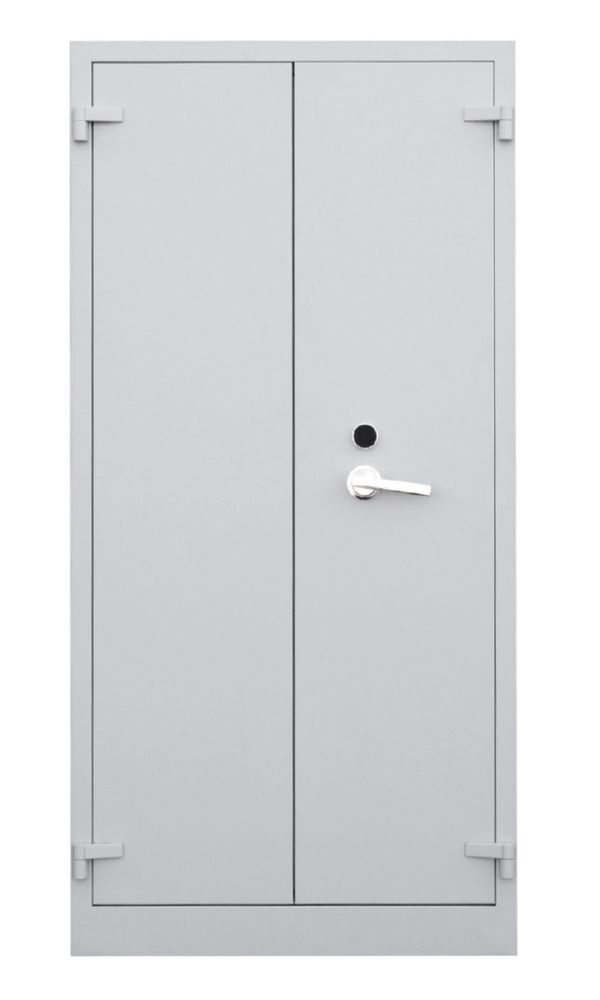 Lüllmann Flügeltürenschrank feuergeschützt 5 OH 1950 x 950 x 550 mm lichtgrau Produktbild Lüllmann Flügeltürenschrank feuergeschützt 5 OH 1950 x 950 x 550 mm lichtgrau bild 4