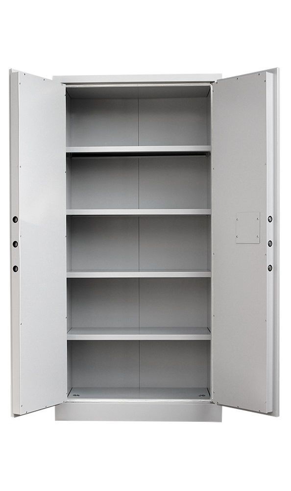 Lüllmann Flügeltürenschrank feuergeschützt 5 OH 1950 x 950 x 550 mm lichtgrau Produktbild Lüllmann Flügeltürenschrank feuergeschützt 5 OH 1950 x 950 x 550 mm lichtgrau bild 5
