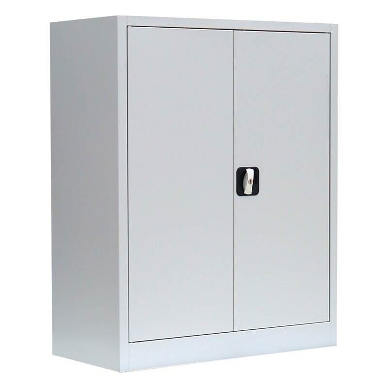 Lüllmann Flügeltürenschrank mit 2 Fachböden 1000 x 800 x 383 mm in lichtgrau Produktbild Lüllmann Flügeltürenschrank mit 2 Fachböden 1000 x 800 x 383 mm in lichtgrau