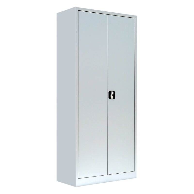 Lüllmann Flügeltürenschrank mit 4 Fachböden 1800 x 800 x 383 mm in lichtgrau Produktbild Lüllmann Flügeltürenschrank mit 4 Fachböden 1800 x 800 x 383 mm in lichtgrau